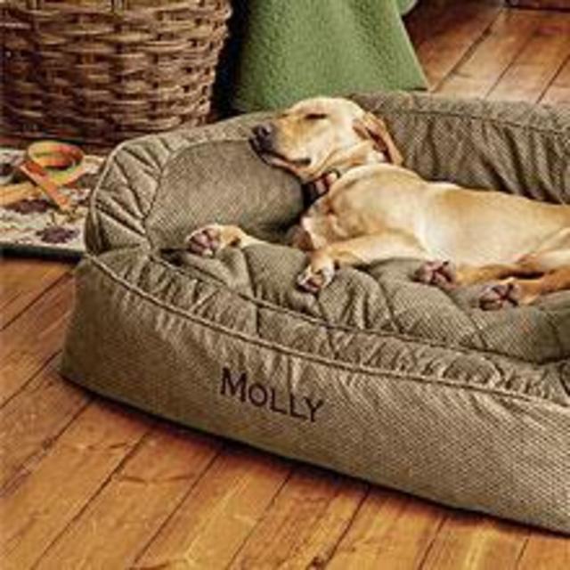 Orvis ComfortFill Couch Dog Bed -HEATHERED KHAKI