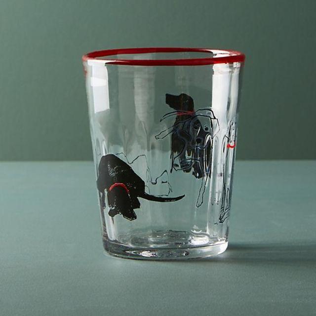 Dog-a-Day Juice Glass -RED