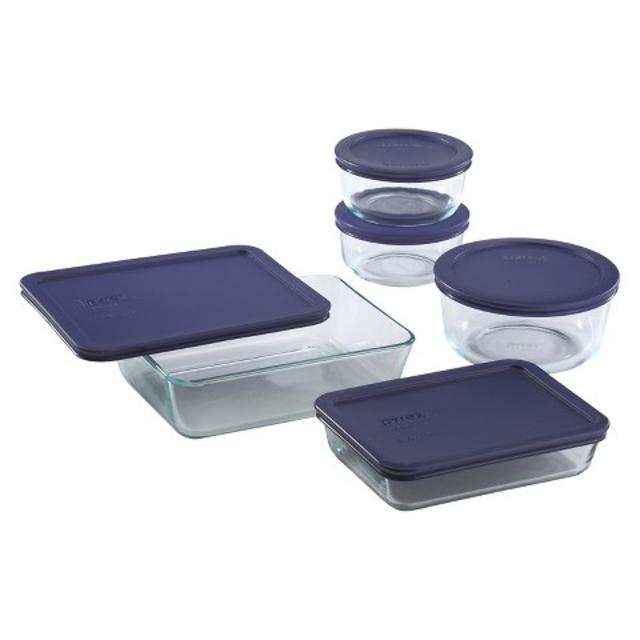 Pyrex Storage Plus Set 10 pc Navy Blue