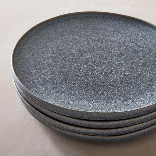 Kanto Matte Glaze Dinner Plates, Set of 4 - Arctic Blue