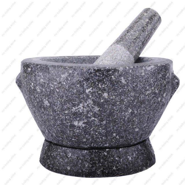 M.V. Trading Kruk Thai Stone Mortar and Pestle, 7 inch