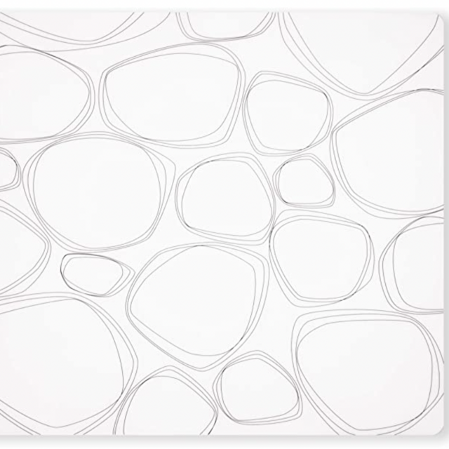 MODERN-TWIST Silicone Placemat, White + Black Pebbles