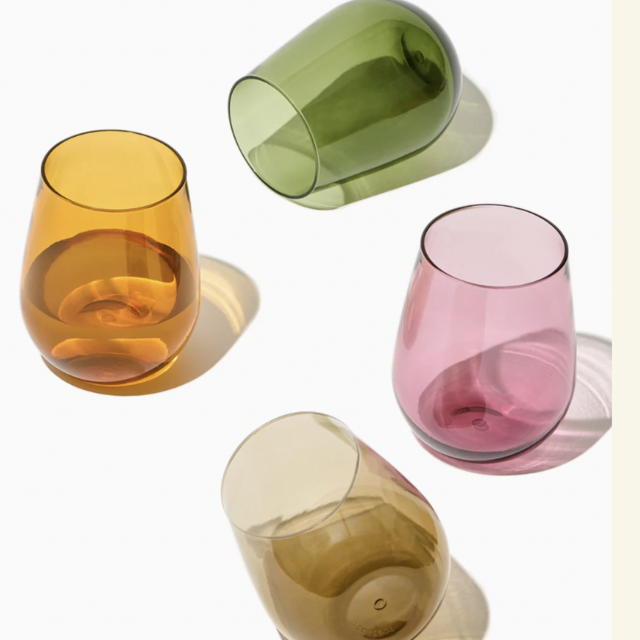 RESERVE 16oz Stemless Wine Tritan™ Copolyester Glass - Color Series
