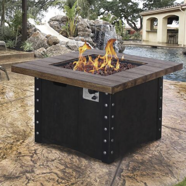 Backyard Creations® Monroe Propane Gas Fire Pit Table at Menards®