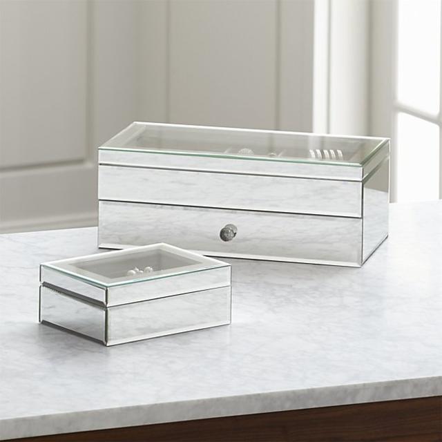 Mirrored Jewelry Box Set