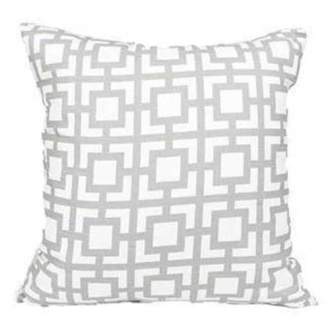 Gray Geometric Throw Pillow