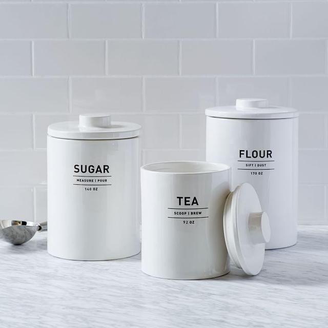 Sugar, Tea & Flour Kitchen Jars