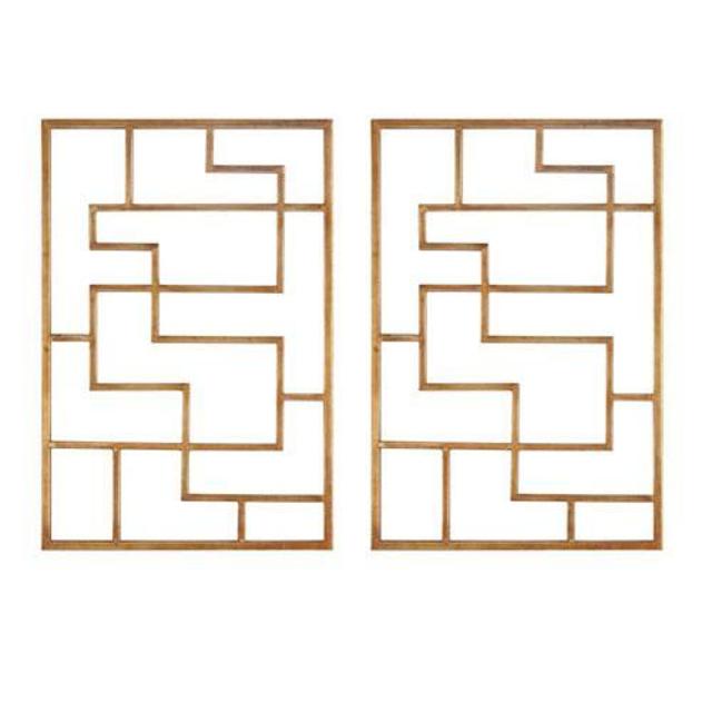 Gold Maze Geometric Wall Decor