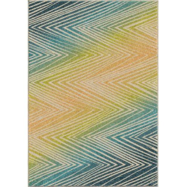 Orian Veranda Area Rugs - 2357 Indoor/Outdoor Geometric Zig Zag Chevrons Arrows Outdoor Rug