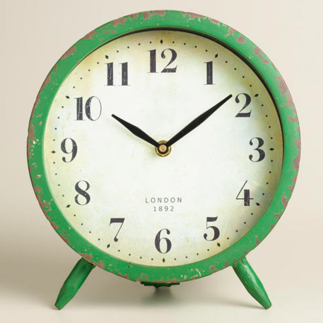 Large Green Charlie Clock