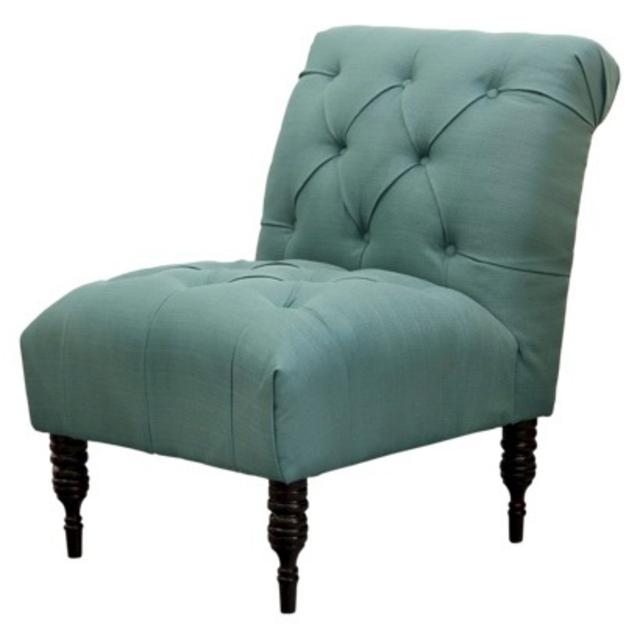 Vaughn Tufted Slipper Chair - Teal
