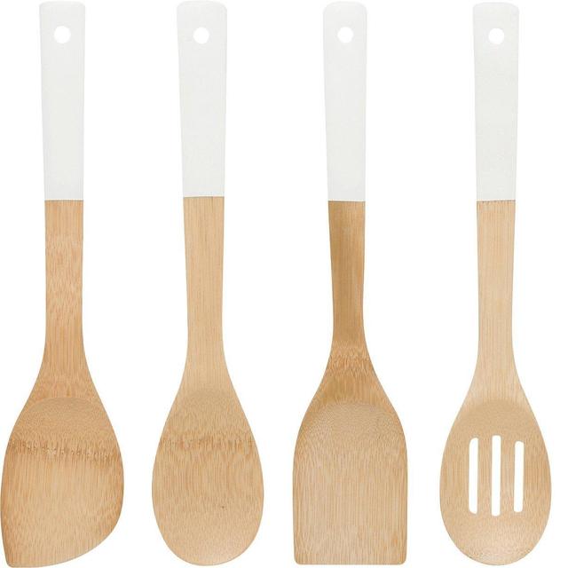 Now Designs Bamboo Utensils, Set of 5, White