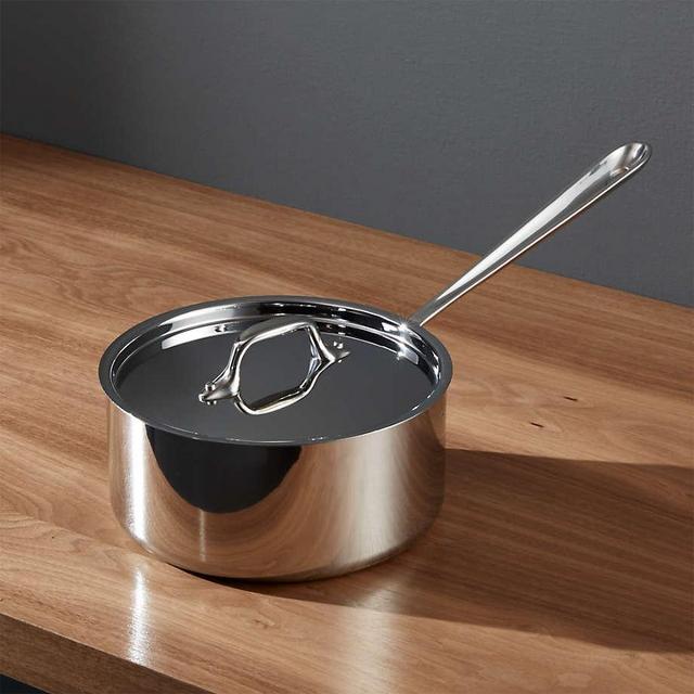 All-Clad D3™ Stainless Steel Saucepan with Lid- 3QT