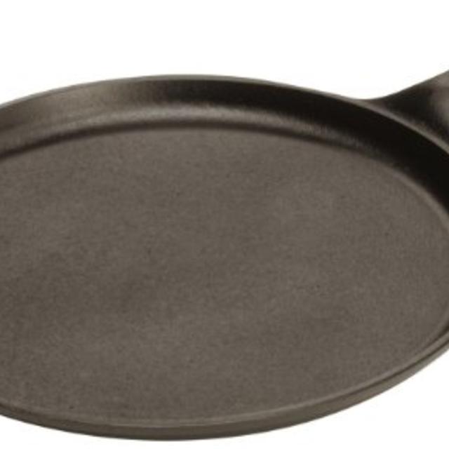 Lodge L9OG3 Pre-Seasoned Cast-Iron Round Griddle, 10.5-inch