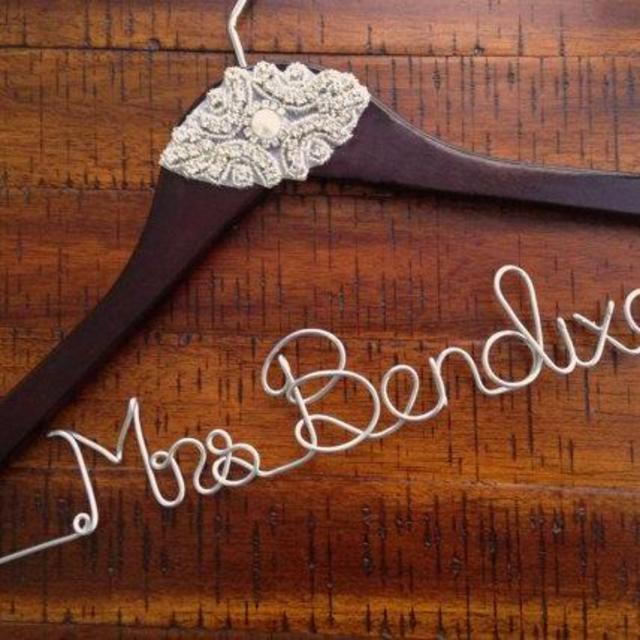 Wedding Dress Hanger, Vintage Rhinestone