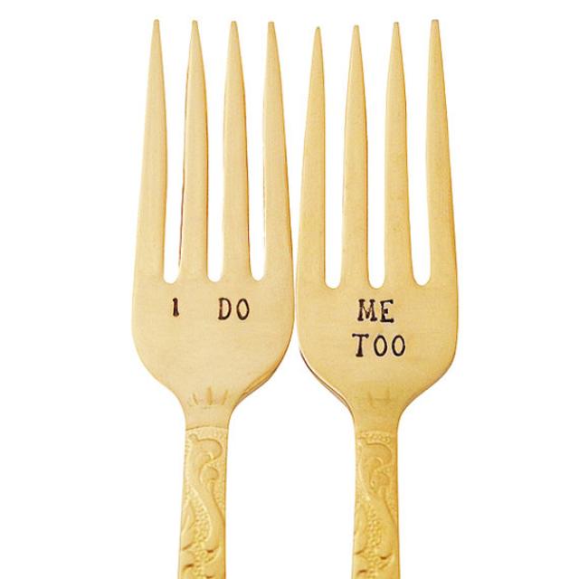 Gold Wedding Forks