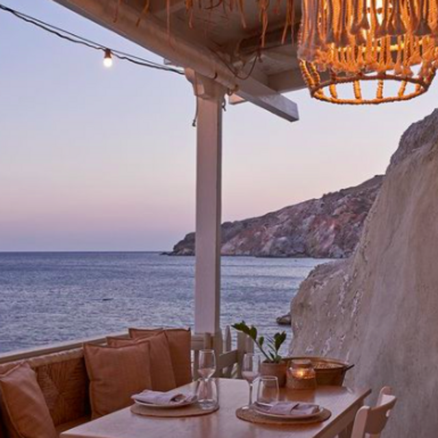 Dinner @ Sirocco Volcanic Restaurant, Milos
