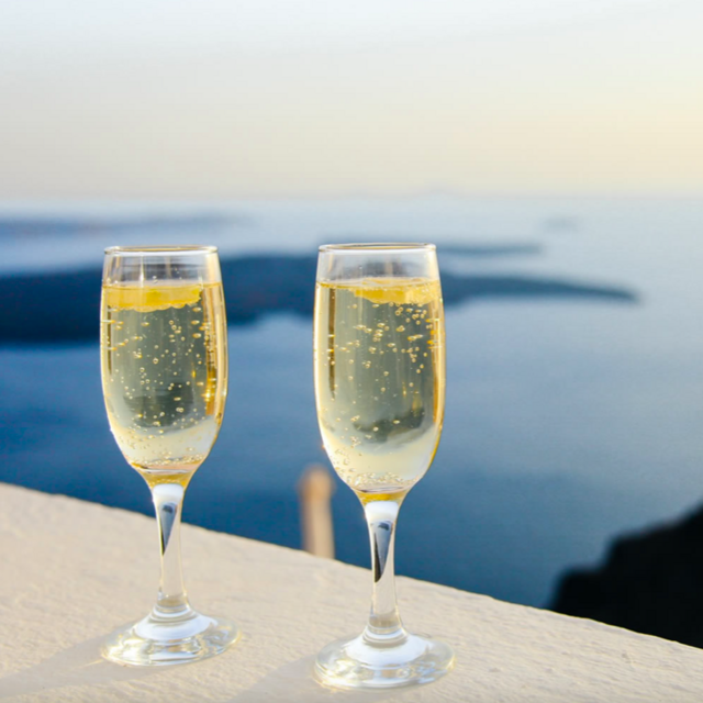 Champagne welcome @ Oia Mare, Santorini