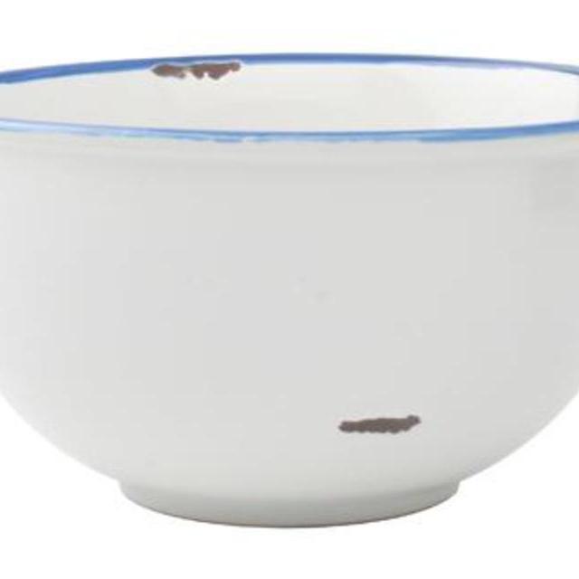Tinware Tall Bowl in White