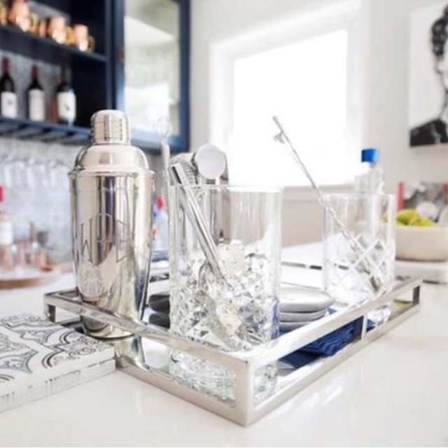 Silver Mirrored Tray
