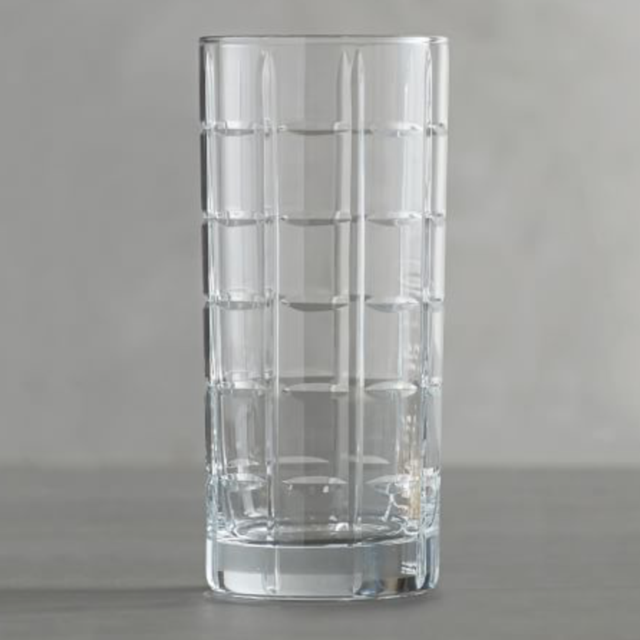 Library Hand-Cut Highball Glass, Set of 6, Clear