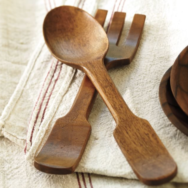 Vintage Wood Serving Set