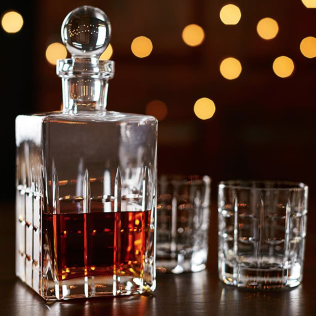 Library Hand-Cut Glass Decanter