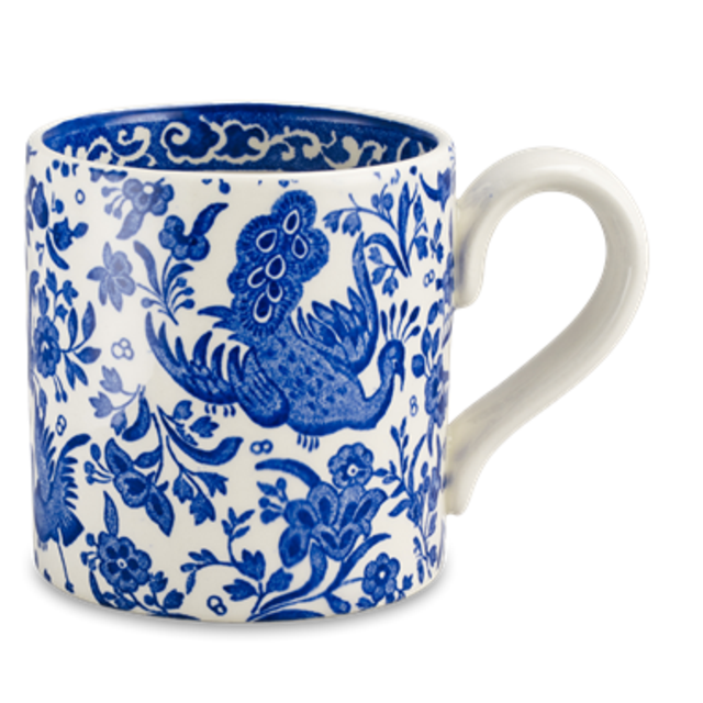 BURLEIGH-Blue Regal Peacock 1/2 Pint Mug