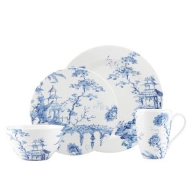 Scalamandre Toile Tale Sky Blue 4-piece Dinnerware Place Setting by Lenox