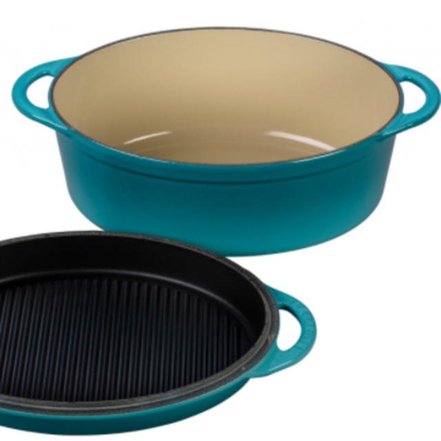 Multi-Function Oval Oven with Grill Pan Lid
