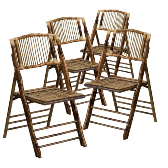 American Champion Bamboo Wood Folding Chair - Event Folding Chair - Commercial Folding Chair