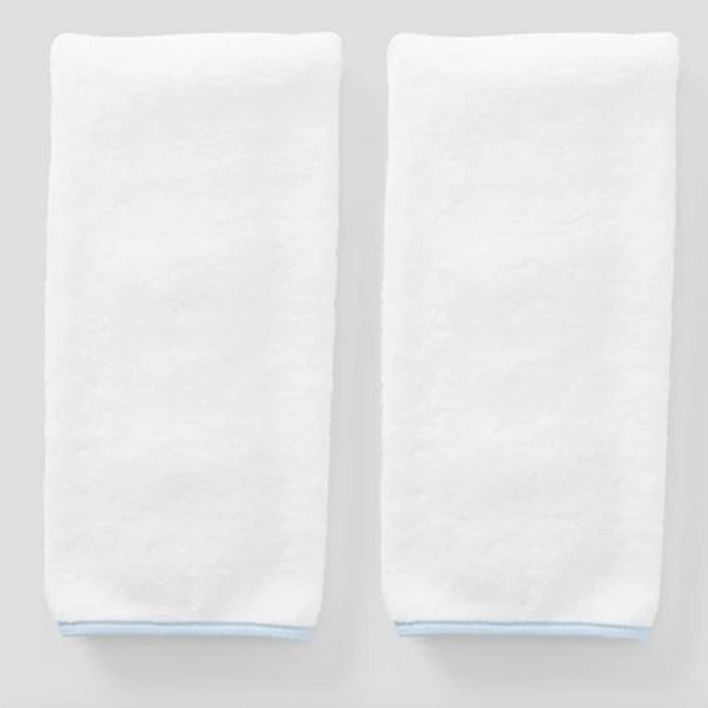 Signature Hand Towels (pair), Light Blue