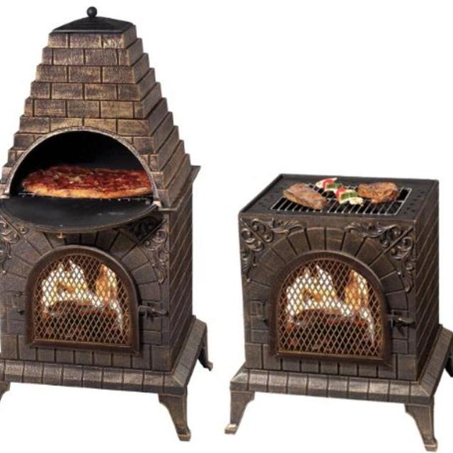 Aztec Allure Cast Iron Pizza Oven Chiminea