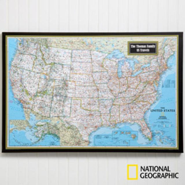 National Geographic® Classic US Personalized Canvas Map - #11168-U