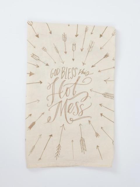 God Bless this Hot Mess Dish Towel