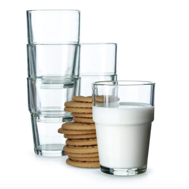 Set of 12 Stackable Beverage Glasses 6 oz.