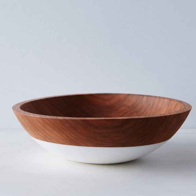 Hand-Dipped Cherry Wood Bowl (12")
