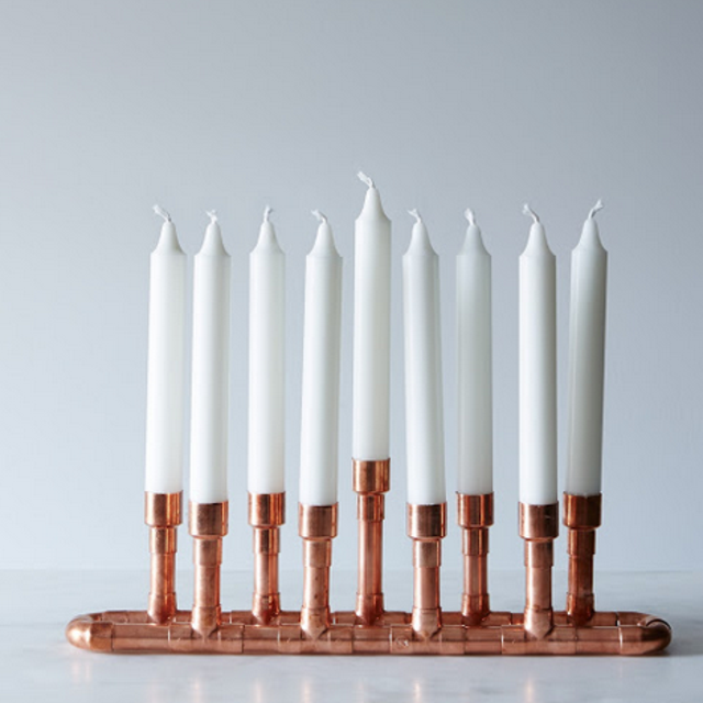 Industrial Style Copper Candle Holder