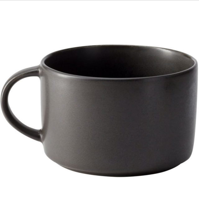 Mason Stoneware Oversized Latte Mugs, Set of 4 - Charcoal