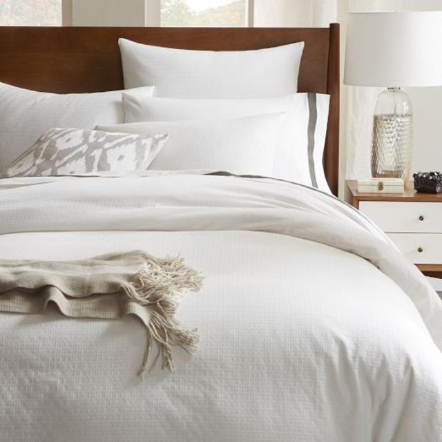 Tile Style Duvet Cover - Stone White