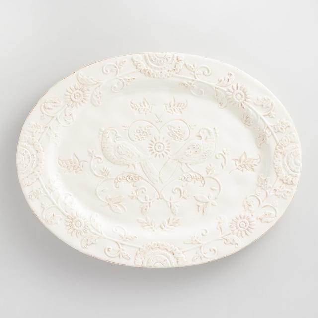 Floral Debossed Heidi Platter