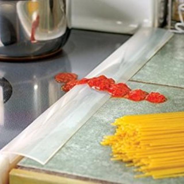 Oven Seam Protector Set of 2 - Heat Resistant Silicone Seam Stove Guard Covers Space, Gap Between Counter and Oven Top. Stops Spills Into Gap by Perfect Life Ideas