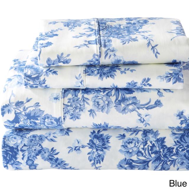 Home Fashion Designs Wingate Collection 400 Thread Count Cotton Rich Printed Luxury Sheet Set - Queen