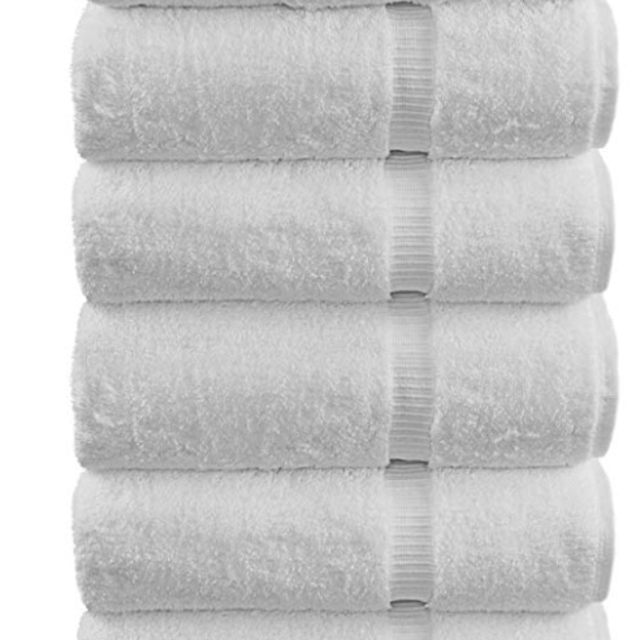 Luxury Hotel & Spa Towel Turkish Cotton (White, Hand Towel - Set of 6)
