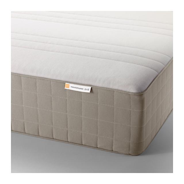 HAUGESUND Spring mattress, medium firm, dark beige