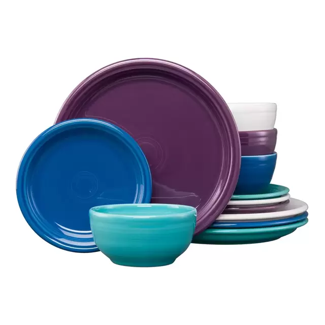 Fiesta Dinnerware: 12 place settings; Mugs; Bowls