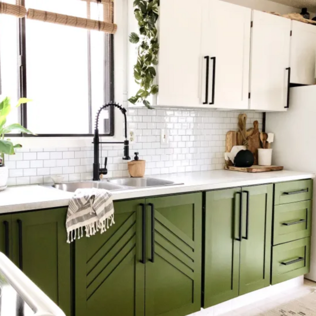 Kitchen Cabinet Paint + Hardware Remodel