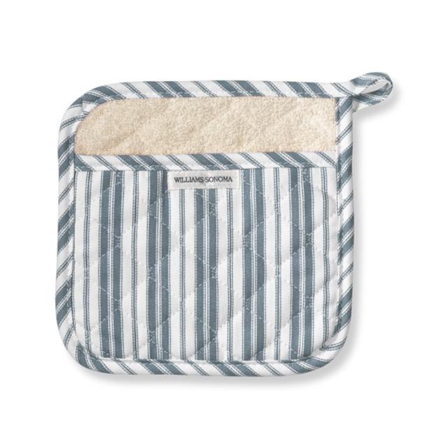 Williams Sonoma Stripe Potholder, French Blue