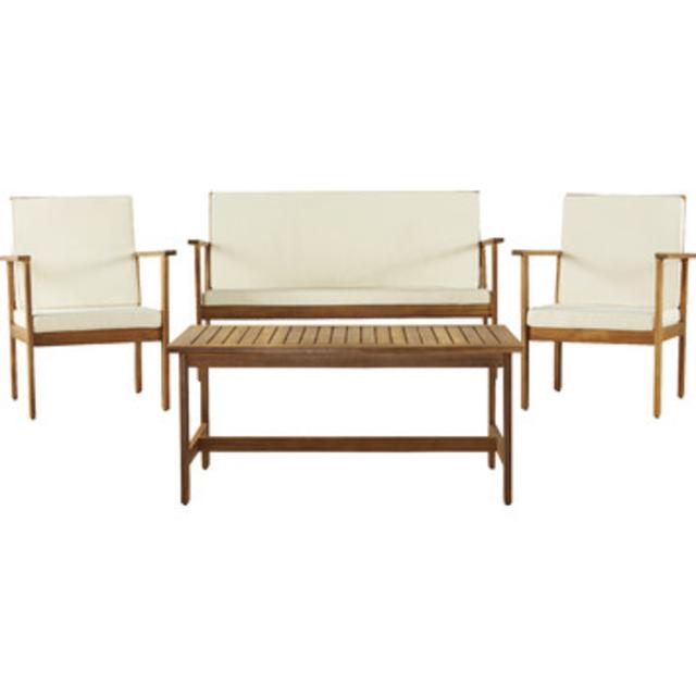4 Piece Deep Seating Group with Cushions                        by                    Beachcrest Home