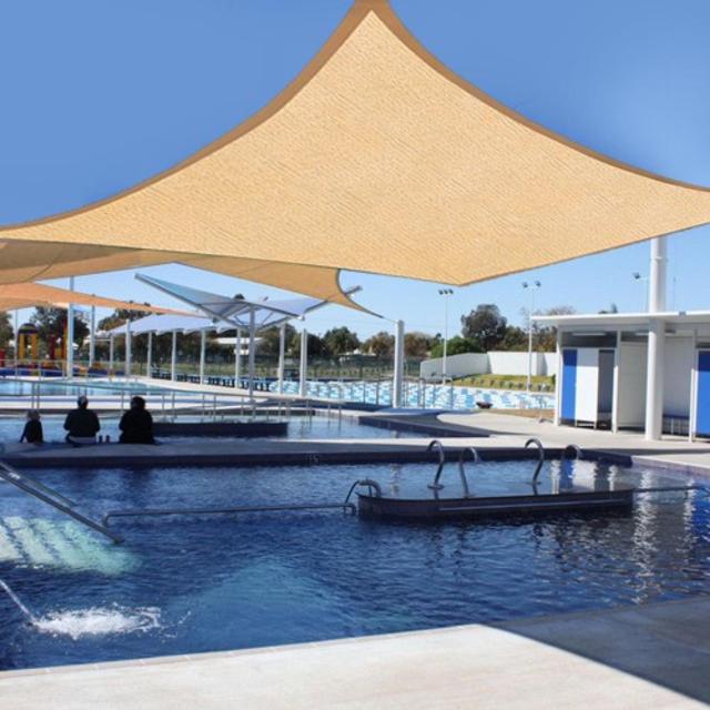 20x16 Ft Outdoor UV Block Rectangle Sun Shade Sail Canopy Cover Patio Pool Lawn